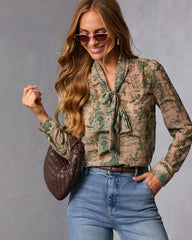 Edenia Abstract Print Blouse