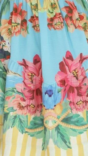 Talisha Mini Dress Positano Blue