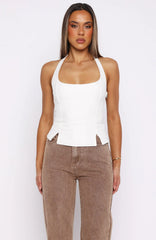Im Next Halter Top Off White
