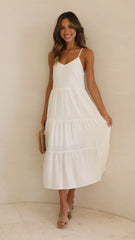 Zoey Midi Dress White