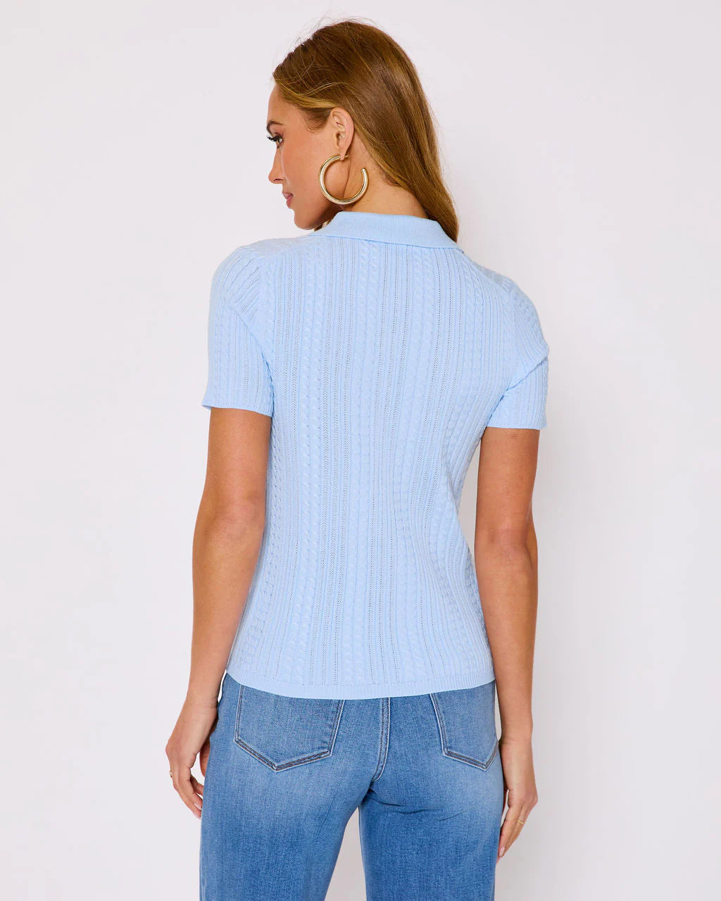Thaliah Ribbed Knit Henley Top