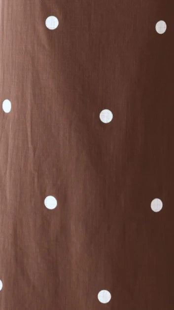 Vana Maxi Dress Brown White Polka