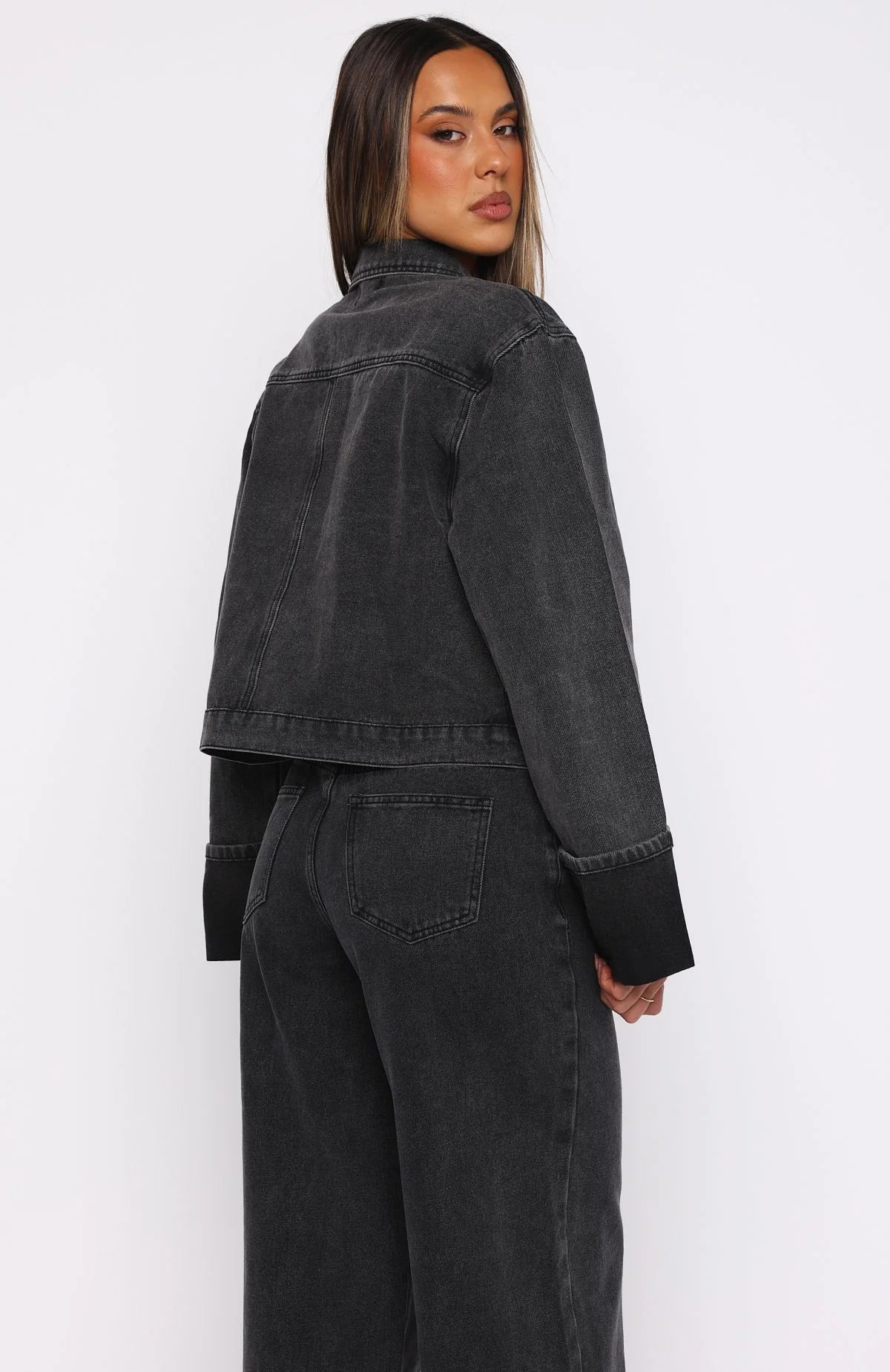Charlotte Denim Jacket Black Acid