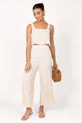 Eleanor High Waisted Pants Beige