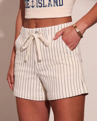 Dock Bliss Striped Drawstring Shorts