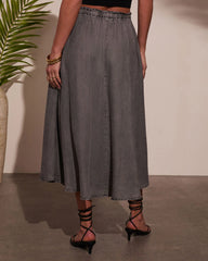 Willow Wander Waist Tie Midi Skirt