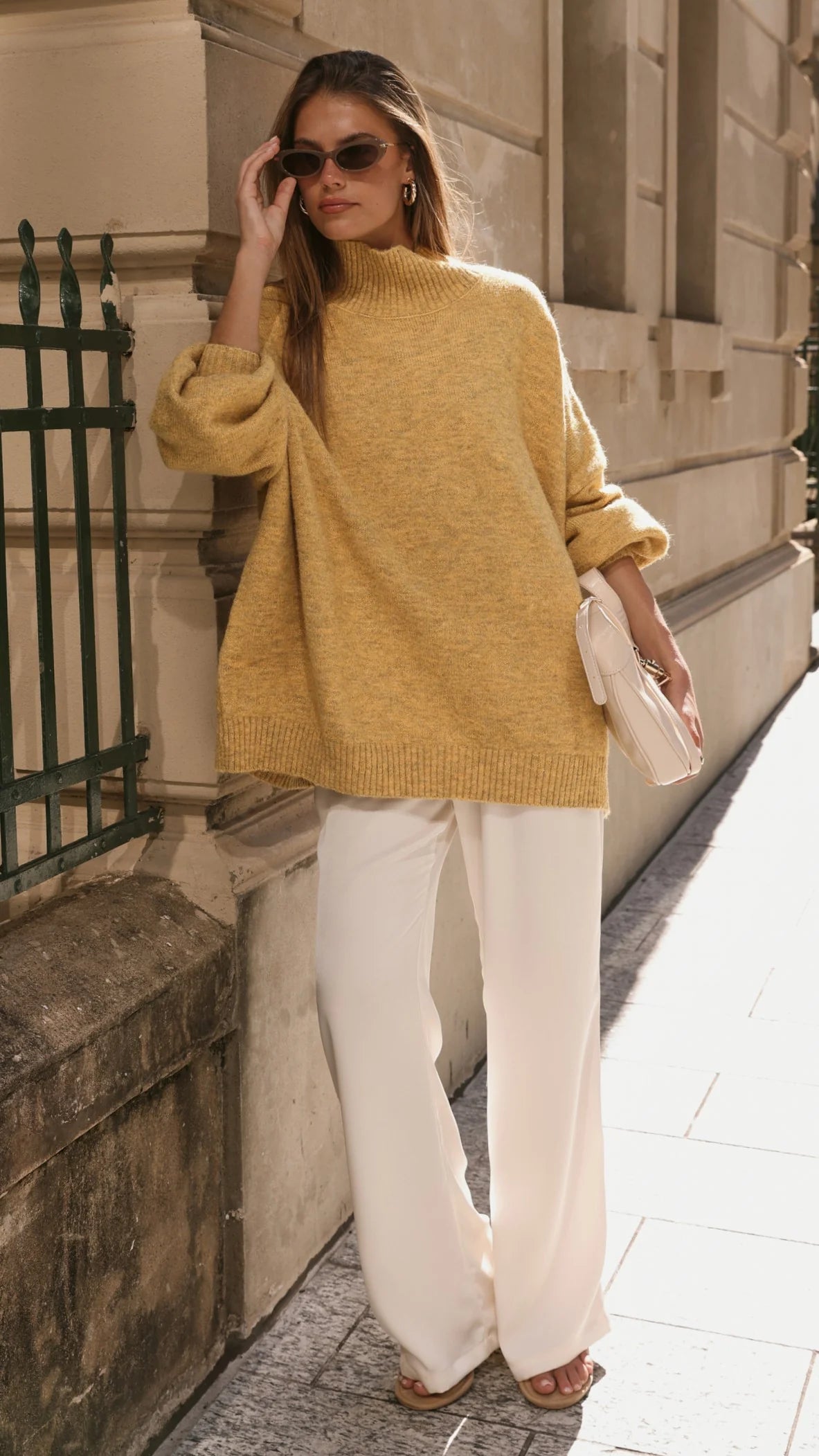Imogen Button Pants Cream
