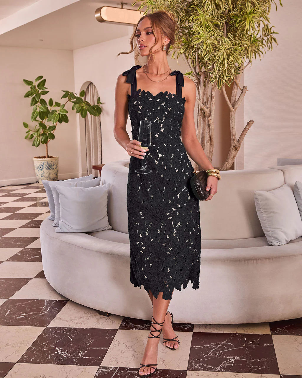 Warm Intentions Lace Midi Dress