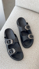Sol Sana San Jose Footbed Black Silver