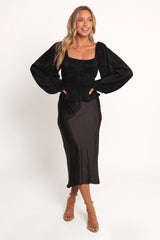 Ceppia Plisse Top Black