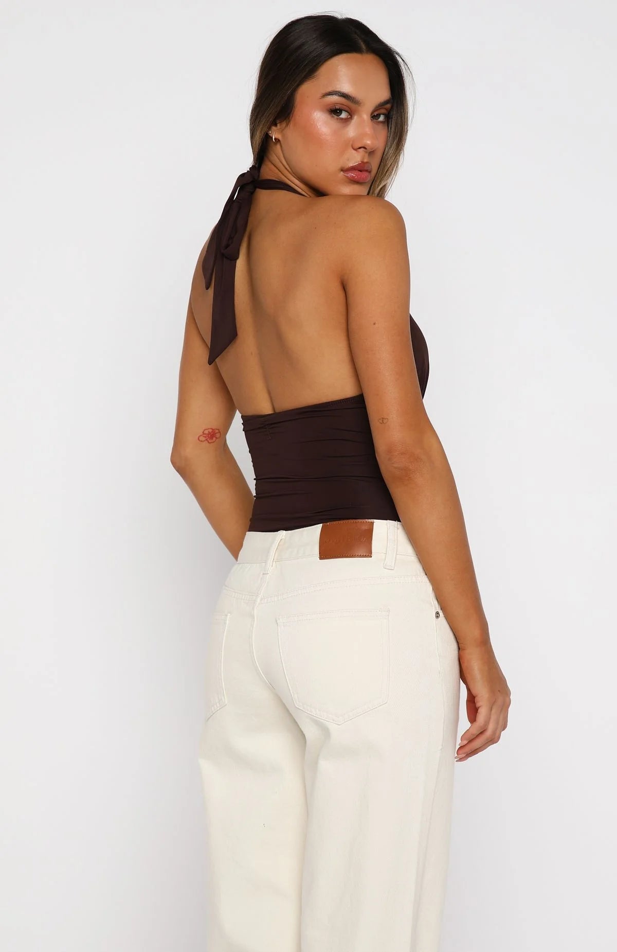 New Horizons Halter Bodysuit Espresso