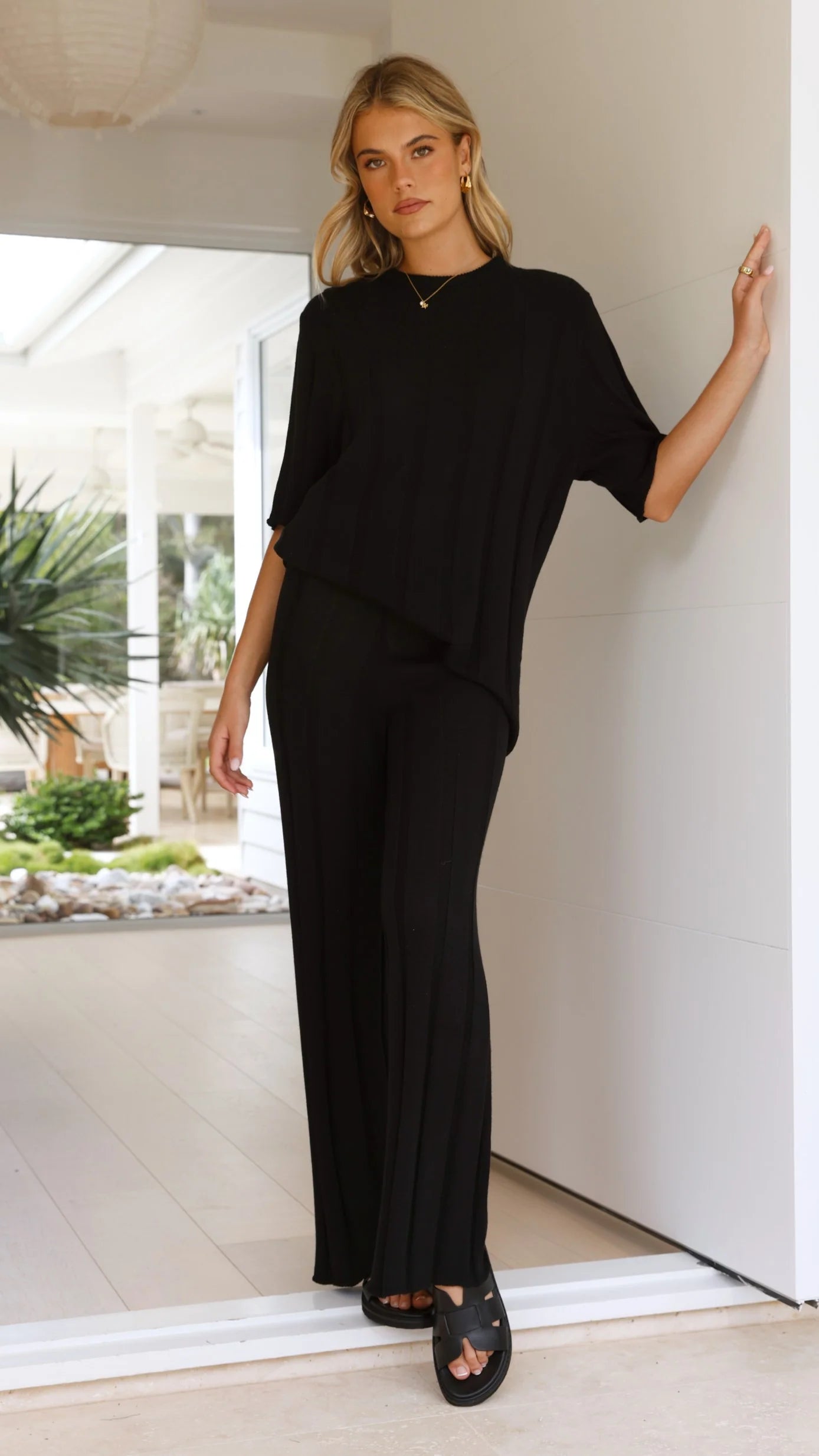 Bayu Knit Pants Black