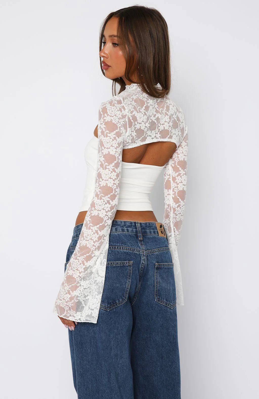 Devoted Love Long Sleeve Top White