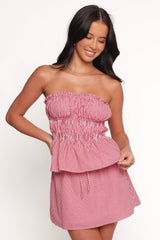 Luna Skirt Set Red Gingham
