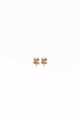 Trina Flower Earrings Gold Pearl