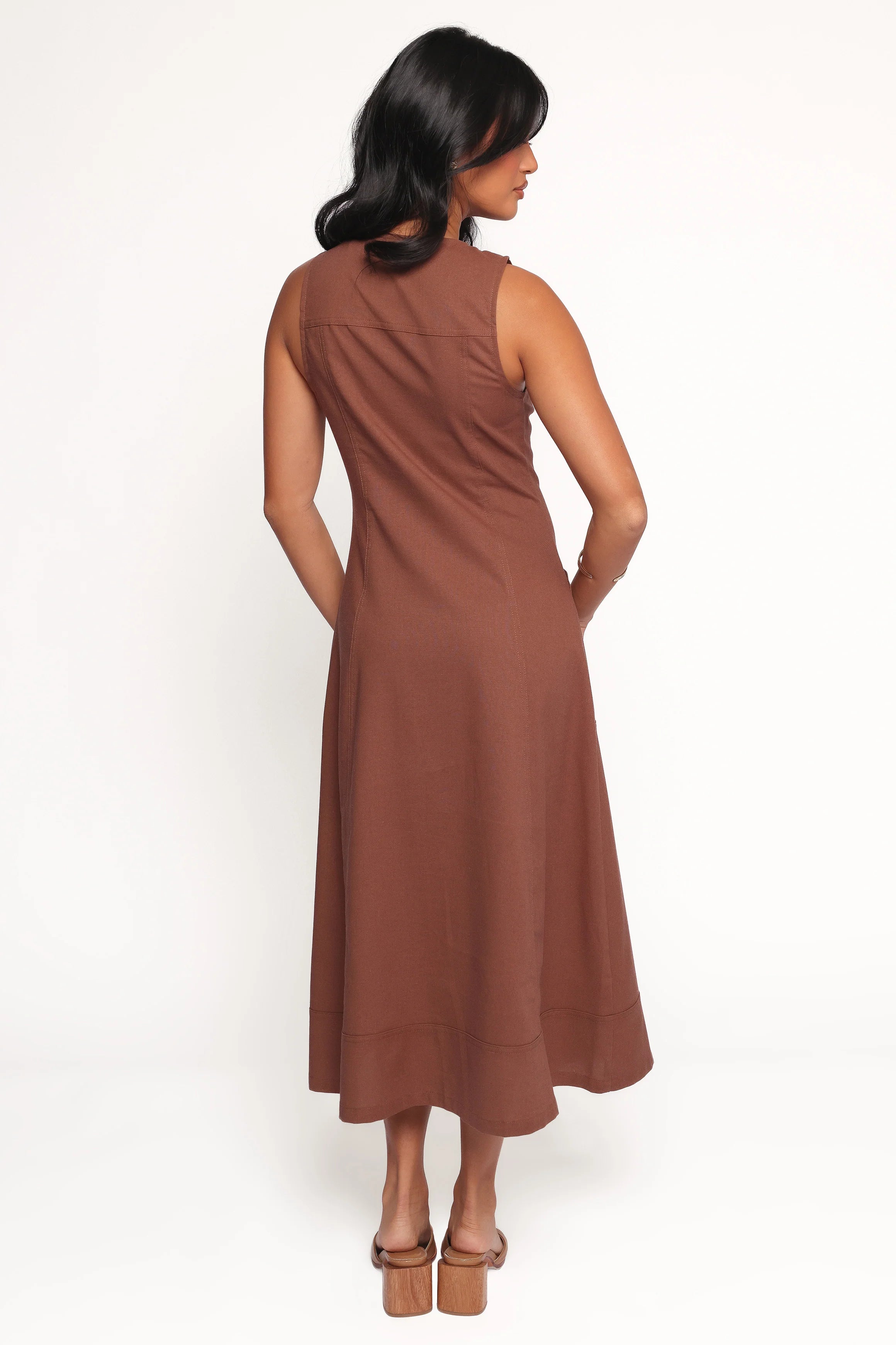 Kingsley Midi Dress Chocolate