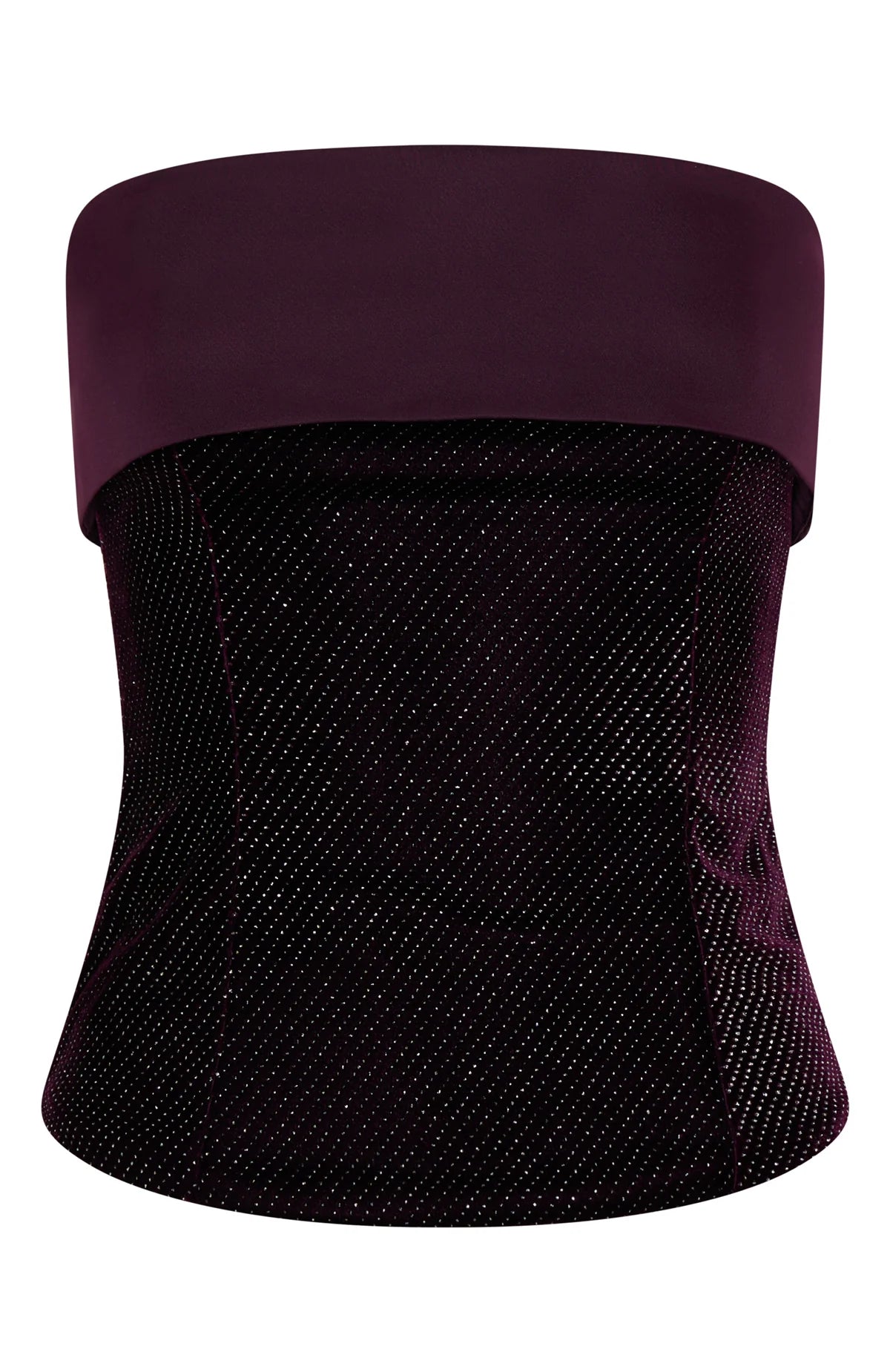 Loud Luxury Strapless Bustier Wine