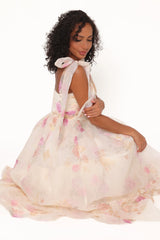 Floret Midi Dress Yellow Floral