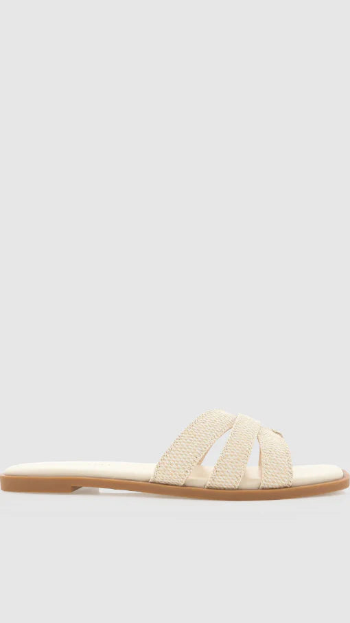 Geo Slide Cream Raffia