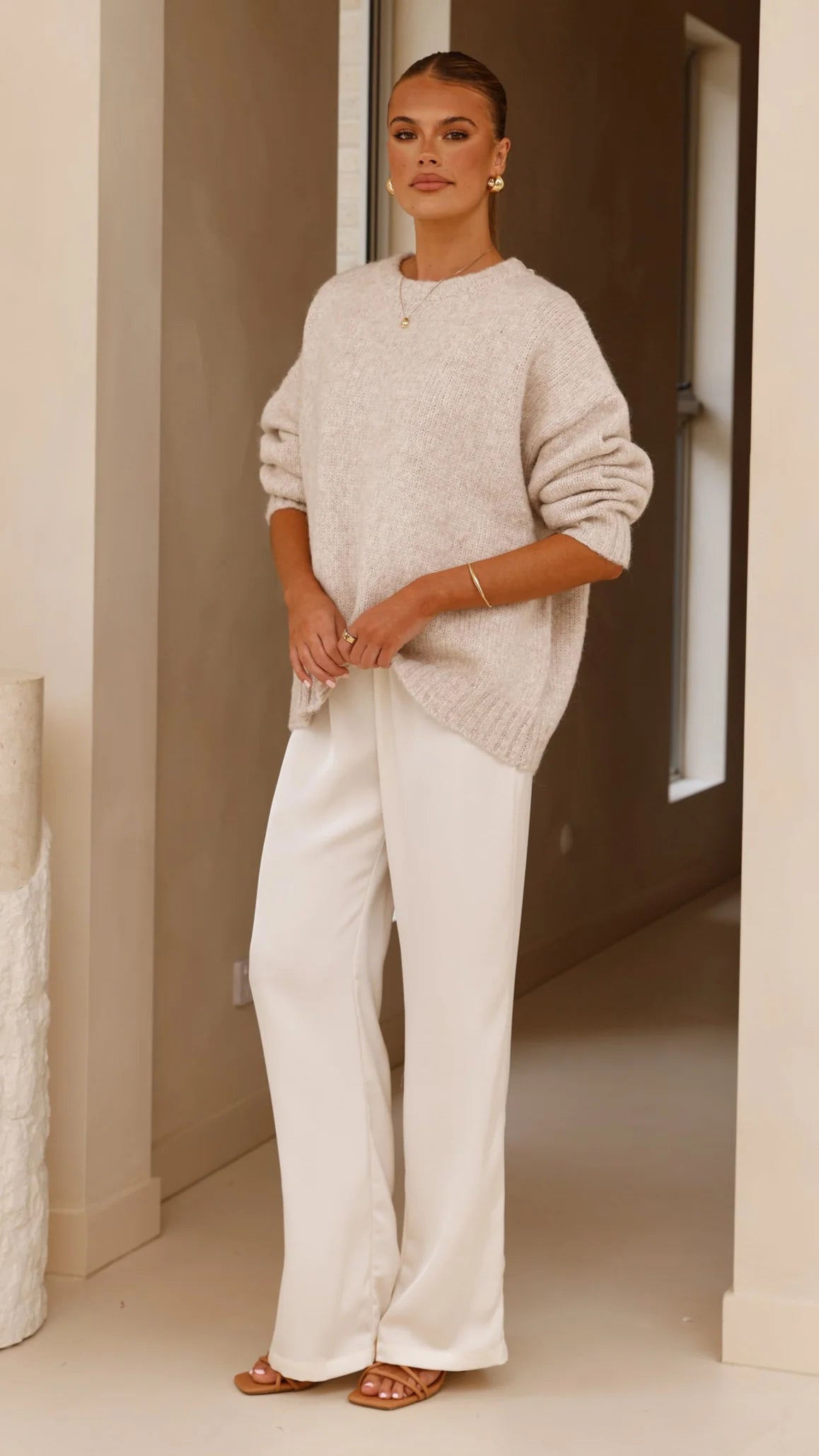 Mila Knit Jumper Oatmeal
