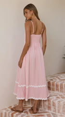 Seraphina Maxi Dress Pink White
