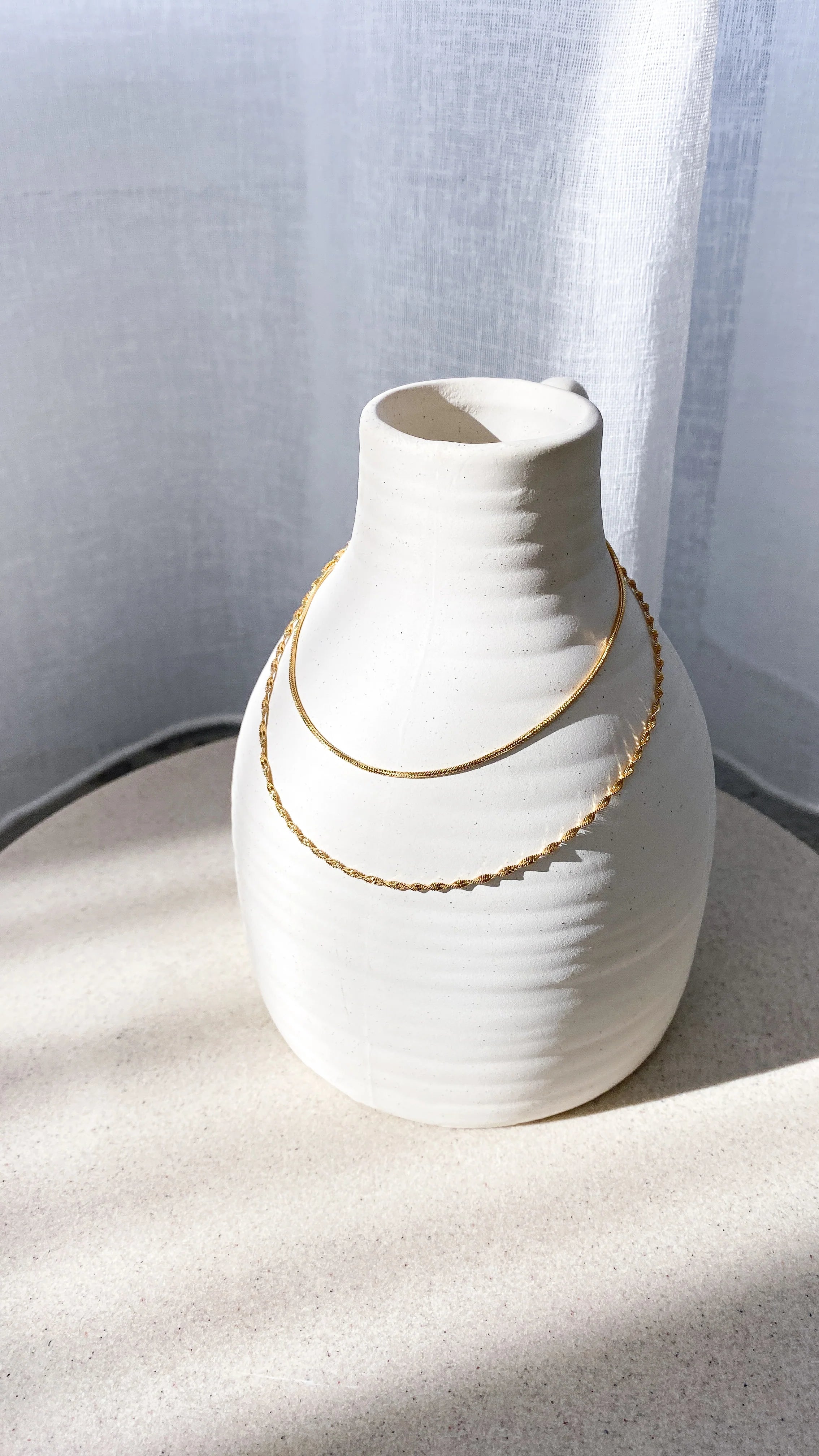 Sarah Twist Necklace Set Gold