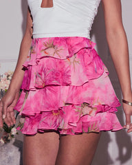 Honeysuckle Tiered Mini Skirt