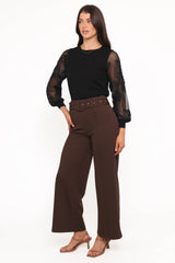 Benton Belted Pant Brown