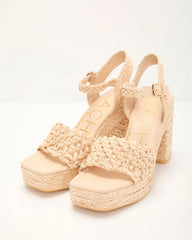 Normani Raffia Heeled Sandal