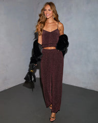 Moon Melt Lurex Straight Leg Pants