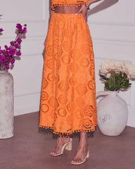 As You Are Embroidered Maxi Skirt