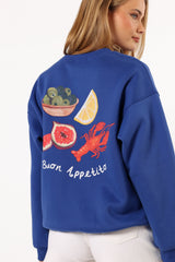 Buon Appetito Crewneck Sweatshirt Royal