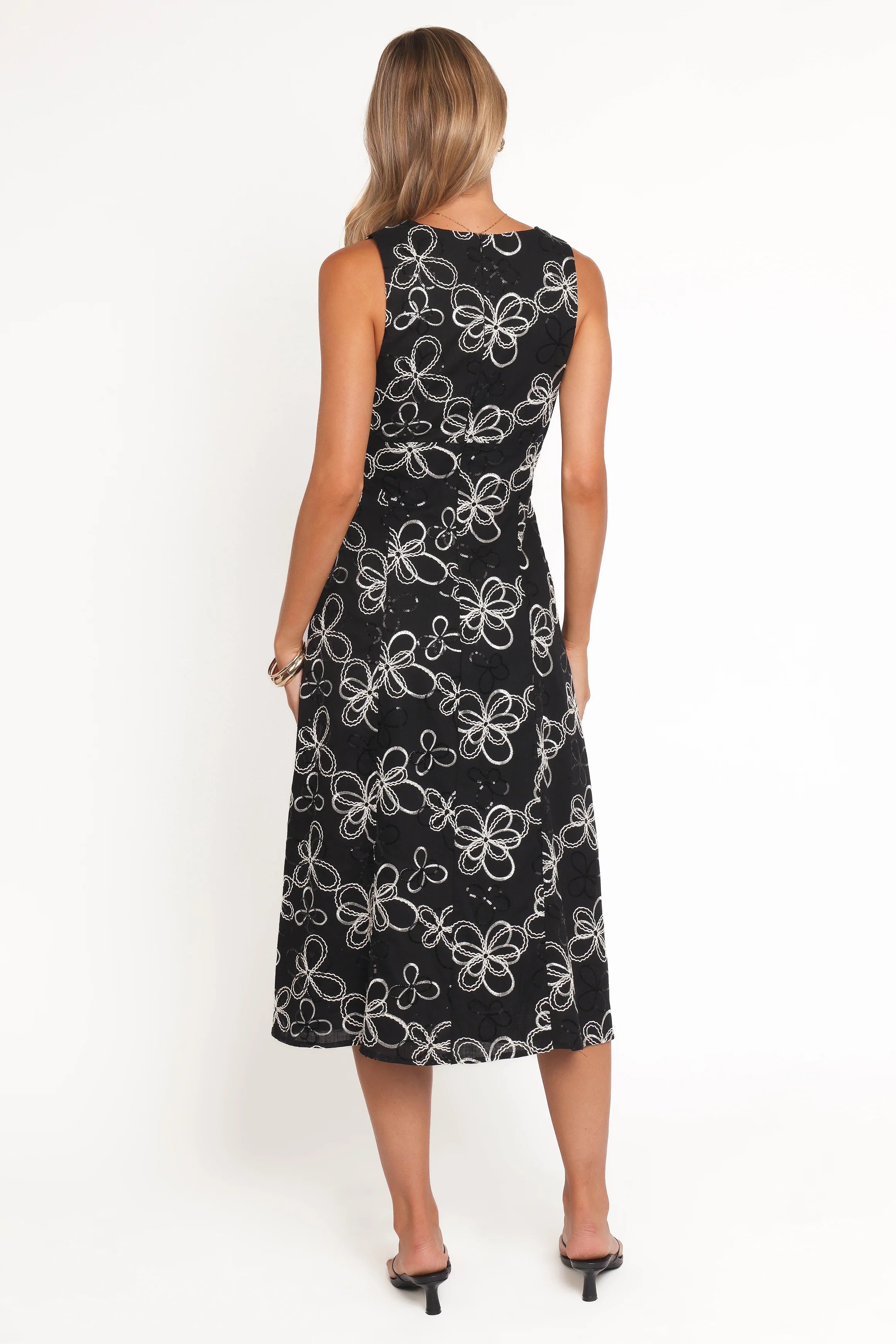 Loven Midi Dress Black White