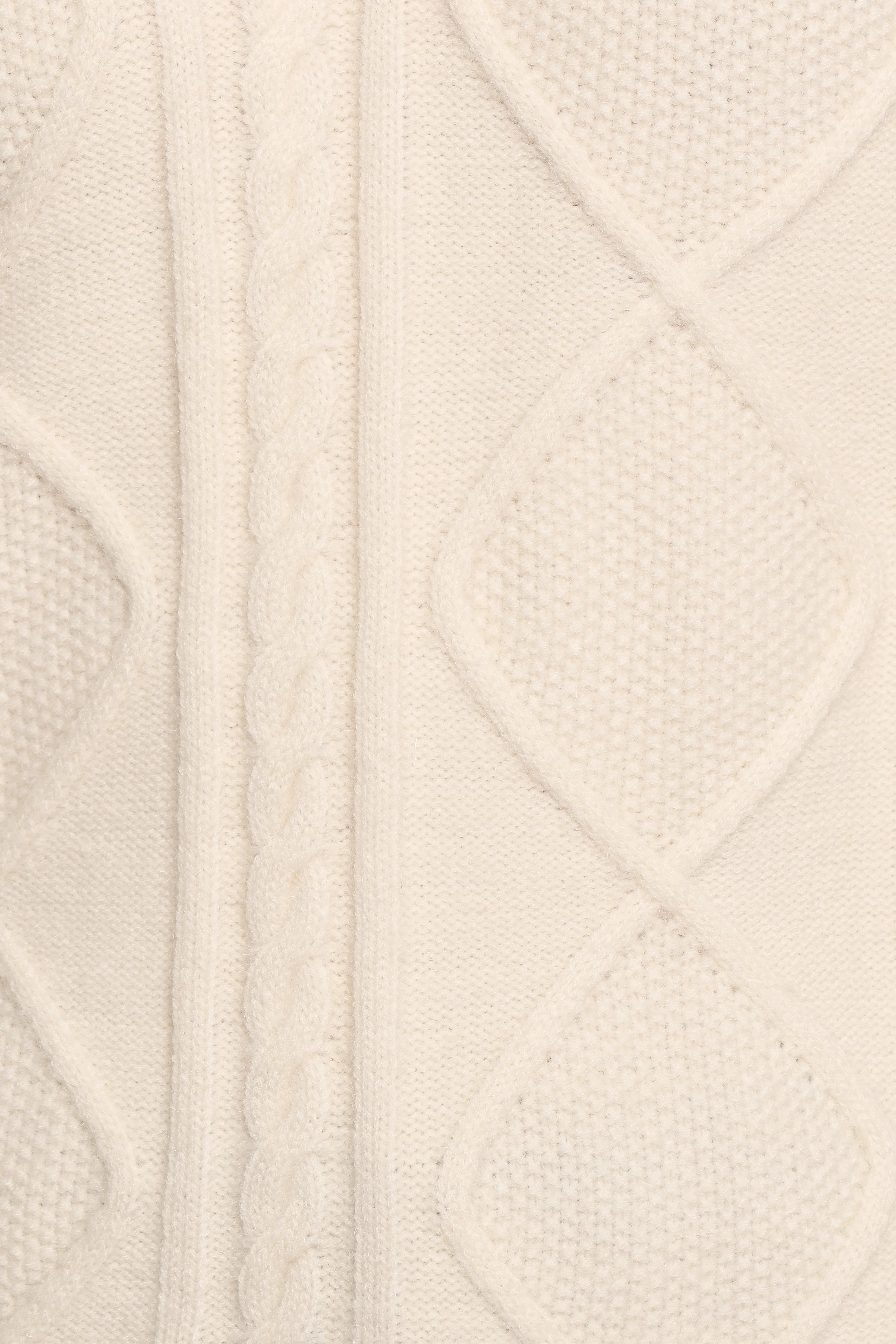Robbie Collar Neck Cable Knit Sweater Cream