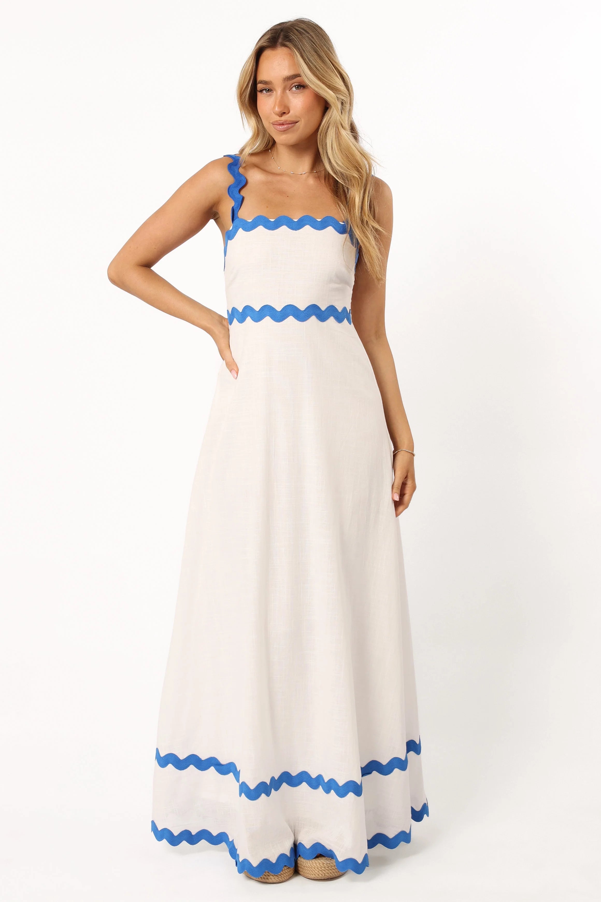 Nancy Maxi Dress Blue White