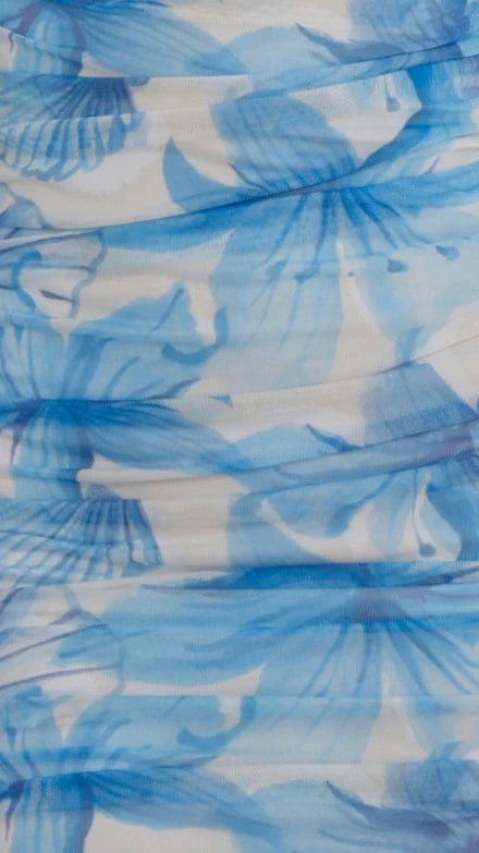 Saila Mini Dress Ocean Bloom