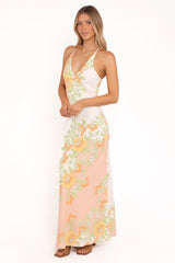 Haruki Maxi Dress Yellow Spring Floral