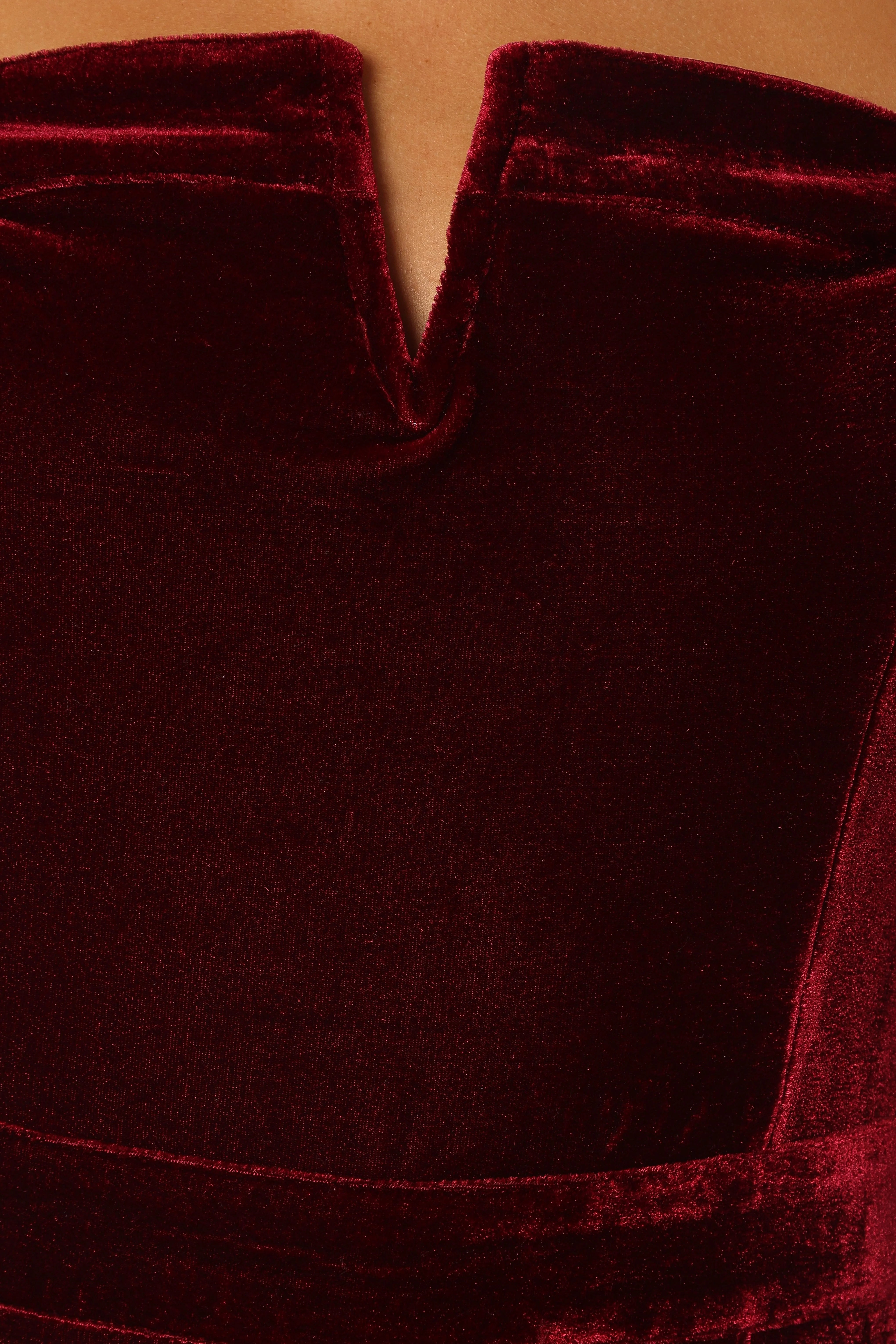 Lexie Velvet Jumpsuit Burgundy