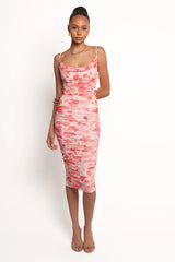 Tempest Midi Dress Pink Floral