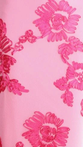 Nikova Maxi Dress Pink Embroidery