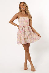 Kitura Mini Dress Pink Floral