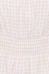 Felicity Romper Beige Gingham