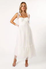 Floret Midi Dress Off White