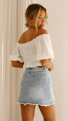 Tammy Mini Skirt Light Denim