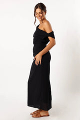 Cosma Off Shoulder Maxi Dress Black