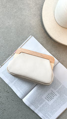 Kimmi Timber Frame Clutch Nude