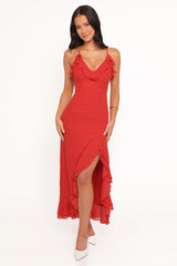 Judy Maxi Dress Red Polka Dot