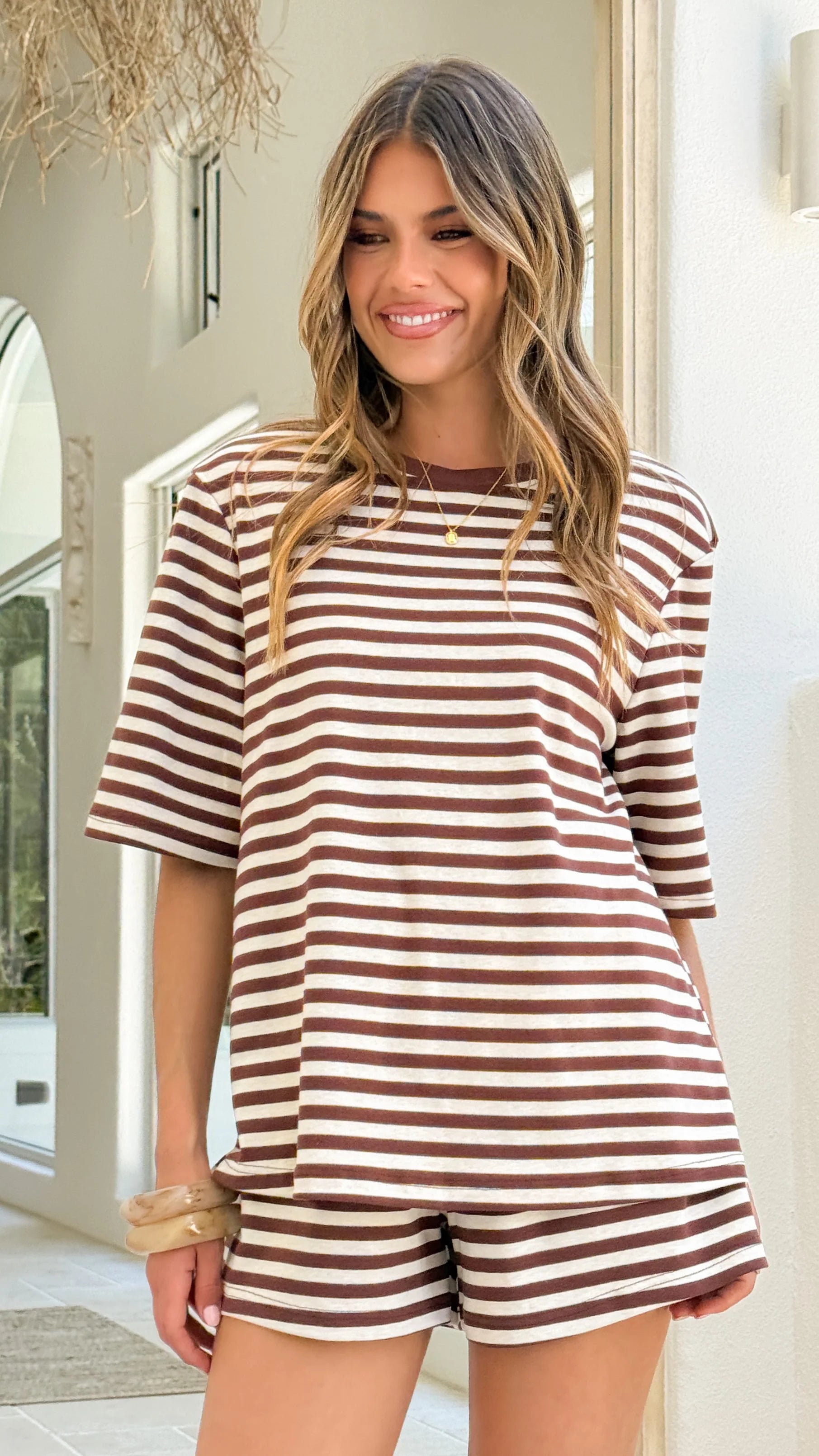 Marley Shorts Chocolate Stripe