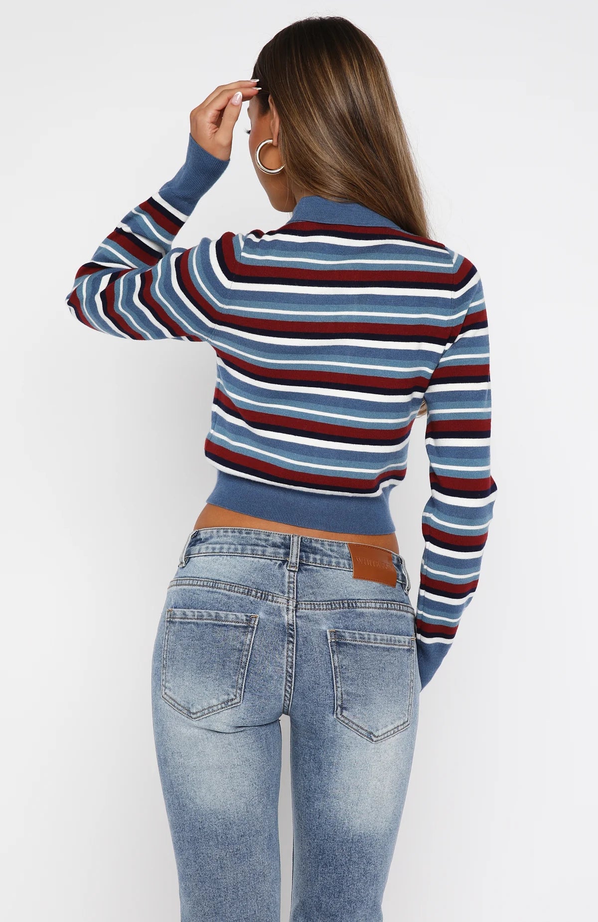 Inner Smile Stripe Knit Cardigan Skyline Borders