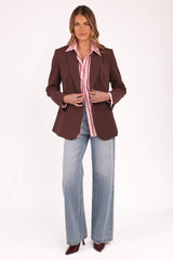 Leo Blazer Chocolate Brown